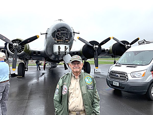 Rex Gray is one of two volunteer EAA pilots who are flying the B-17 in Ithaca this weekend B-17