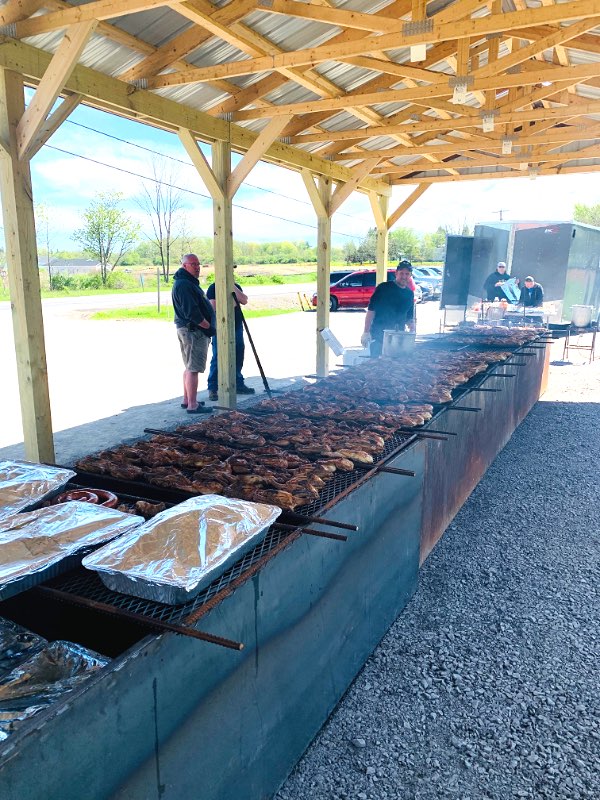 Dave Hatfield oversees the barbeque Photos courtesy of Valerie McMillen