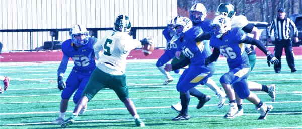 Blue pursuit with Mogyorosi, Sill, Santiago and Crandall football 1113
