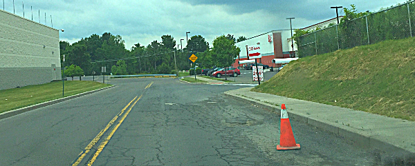 Parts of the portion of the ring road under discussion are so bad that traffic cones have been placed over the worst spots Graham Road West