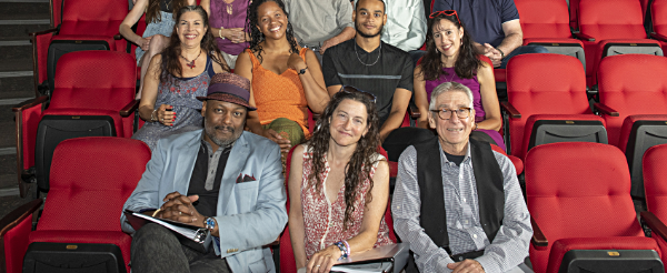 The Hangar Theatre's Big Play Festival! Directors- front row, left to right: Godfrey Simmons, Jr., Beth Milles, Bob Moss. Photo by Rachel Philipson hangar bpf Photo by Rachel Philipson