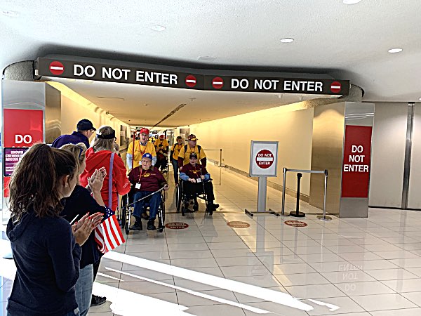 The veterans arrive Honor Flight