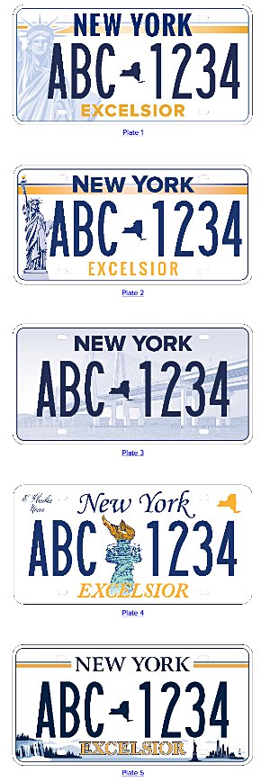 New York License Plate Design Choices