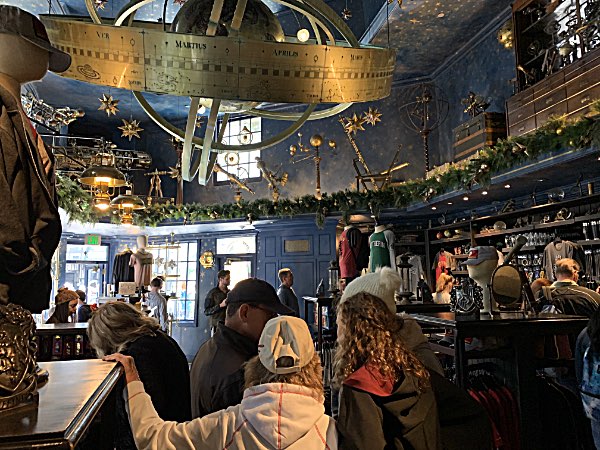Baseball caps for sale at Diagon Alley? I don't remember that from the books or the movies, but the shop itself is a wonder to behold. Potter Shop