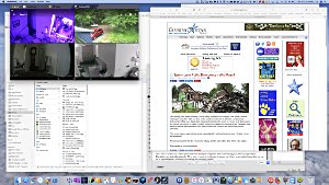 The Bluestacks window at upper left of my computer screen wyze bluestacks