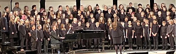 Picture provided by Martha Frommelt, Boynton Middle School Concert, January 2020 ipei chorus