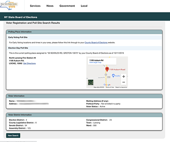 Fill in your information and the State will give you personalized information on voting State Registration Lookup