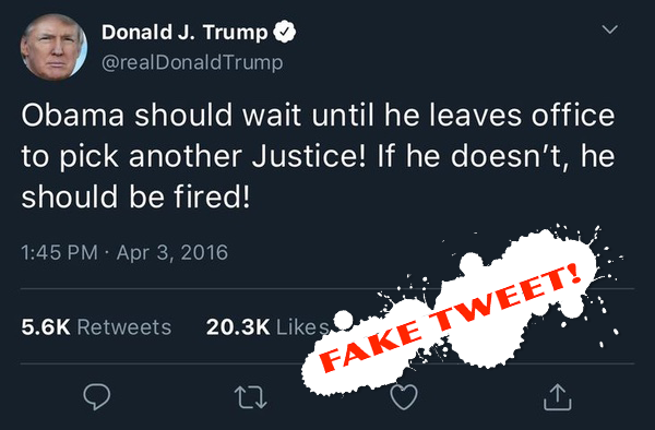 Trump Tweet Fake