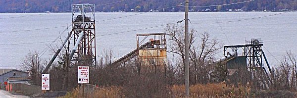 Existing Cargill mine shafts are reaching the limit of their ability to deliver air flow, and add about a half hour to miners' commute. A $2 million grant will help pay for a new ventilation and access shaft equipped with a heavy duty elevator, a changing room, electrical upgrades, and a small maintenance shop. cargill shafts600