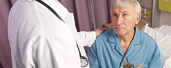 elderly patient with doctor