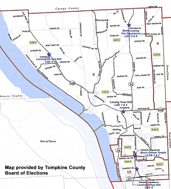 Lansing, NY Voting DIstricts